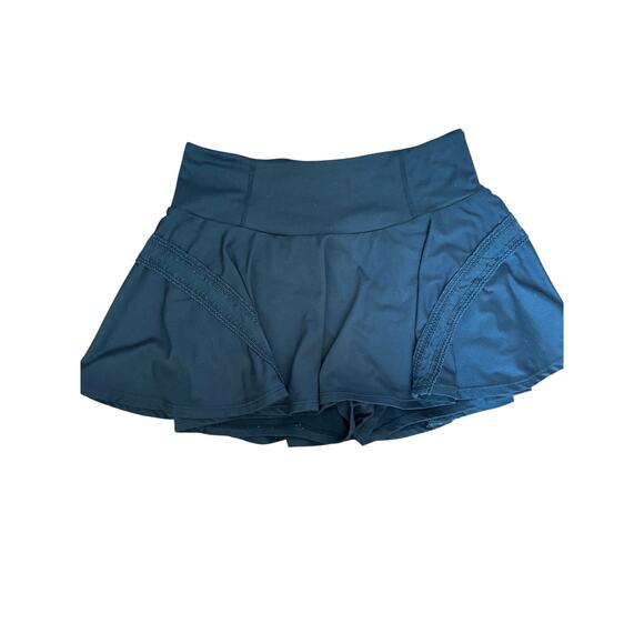 Free People Active Skort Medium Black Flowy Tennis Running Gym - Picture 1 of 4